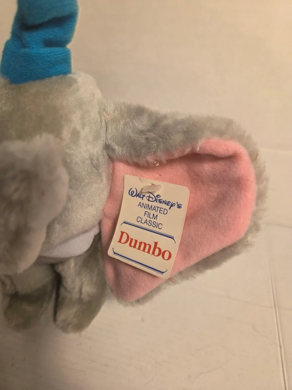 Walt Disney Animated Film Classic Dumbo Plush Vintage  8” Stuffed Animal w/ Tags